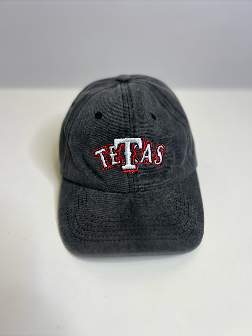 Texas Rangers “TETAS” Embroidered Charcoal Baseball Cap OSFA